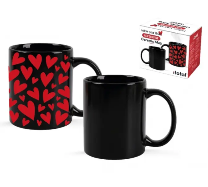 Tazza in Ceramica Termosensibile cambia colore CUORE