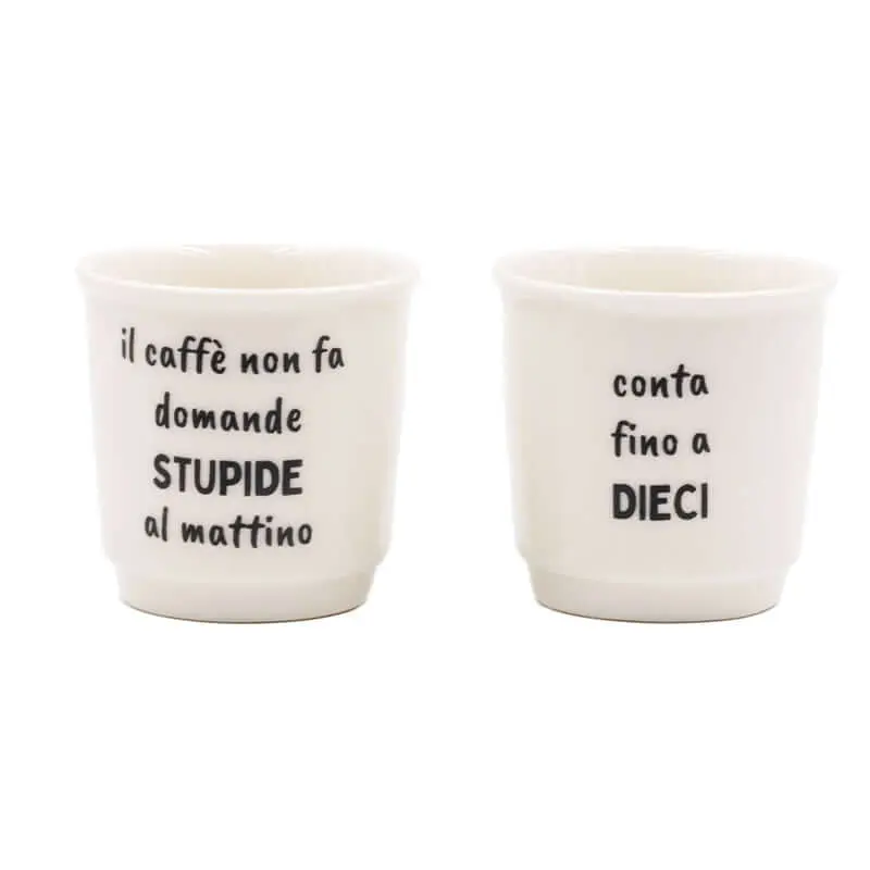 Tazzine Caffè Simpatiche Conta Fino a Dieci