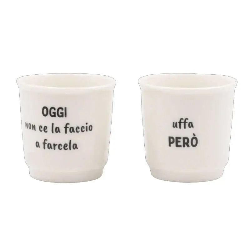 Tazzine Caffè Simpatiche Oggi Non ne la Faccio a Farcela