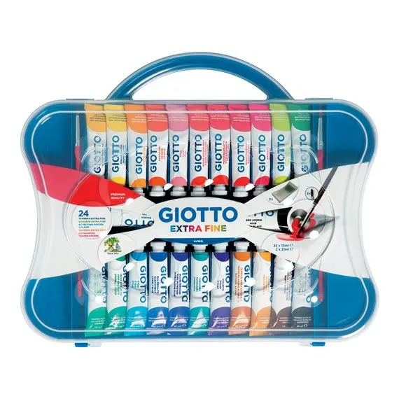 Tempere Giotto valigetta 24 tubetti da 12 ml