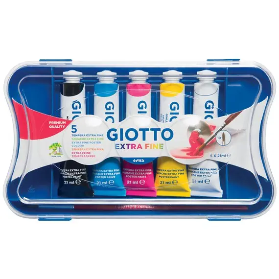 Tempere Giotto valigetta 5 tubetti da 21 ml