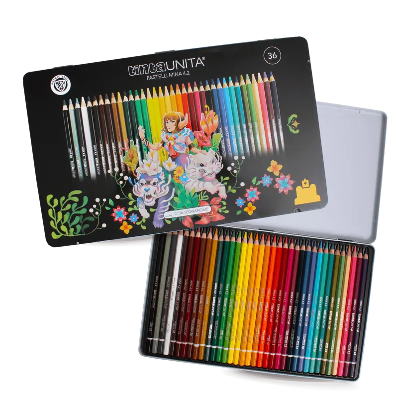 Tinta Unita Pastelli Mina 4.2 Fraffrog Special Edition Metal Box 36 Pezzi