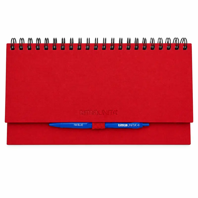 Tinta Unita - Planning Settimanale da Tavolo 2027 30,4×14 cm con Penna a sfera Ultra