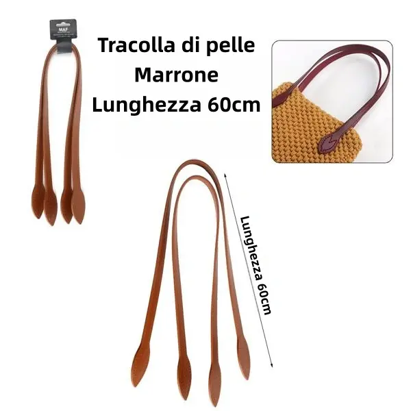Tracolla in Pelle 60cm Cinghia per Borse Fai-da-Te