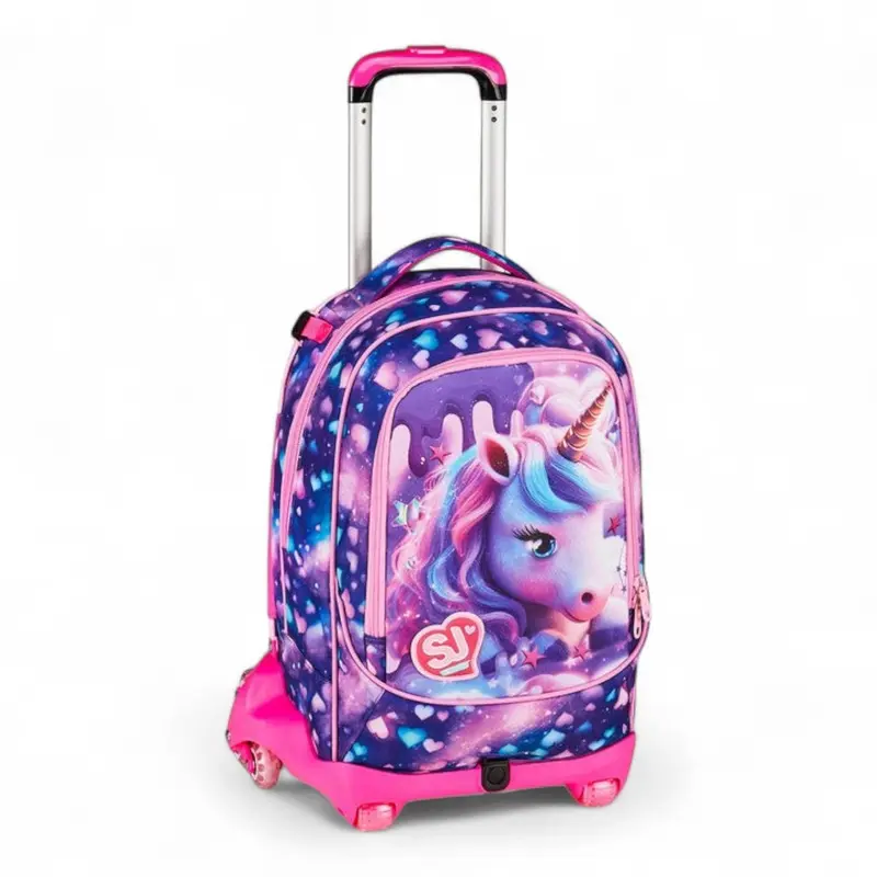 Trolley scuola Seven SJ Jack 8 ruote Pixie Unicorn