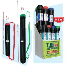 Tubi Porta disegni Arda Neri Expo da 8 + 6 pz. 154372N