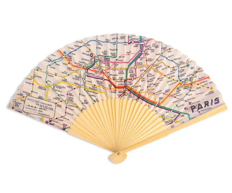 Ventaglio mappa dei mezzi di trasporto di Parigi