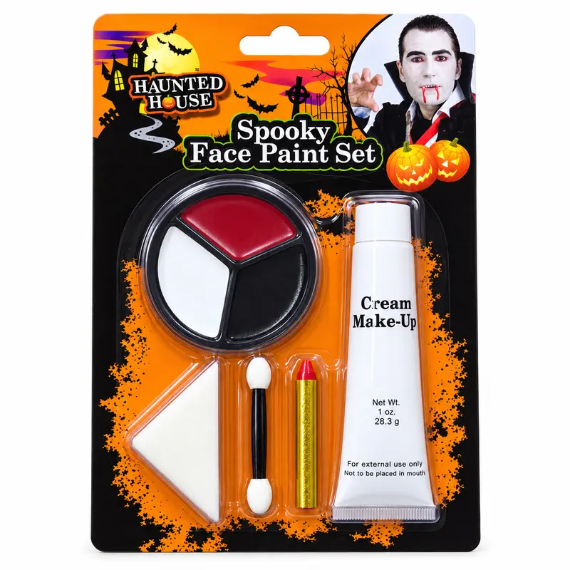 Virca - Set Trucco Dracula per Halloween con Fondotinta Bianco
