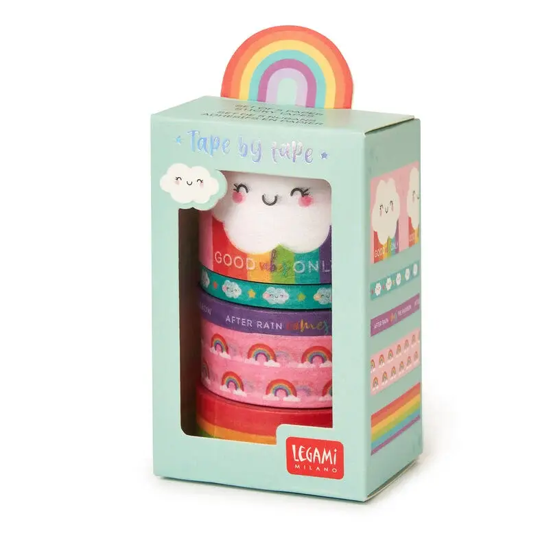 Washi Tape 5 Nastri - Arcobaleno