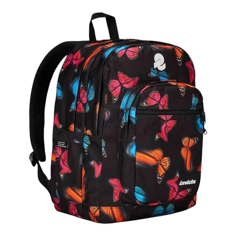 Zaino Invicta Jelek Fantasy - 34 Litri Design Farfalle