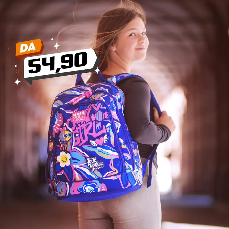 Zaino Tinta Unita Dream Cross Crazy Girl 28 L