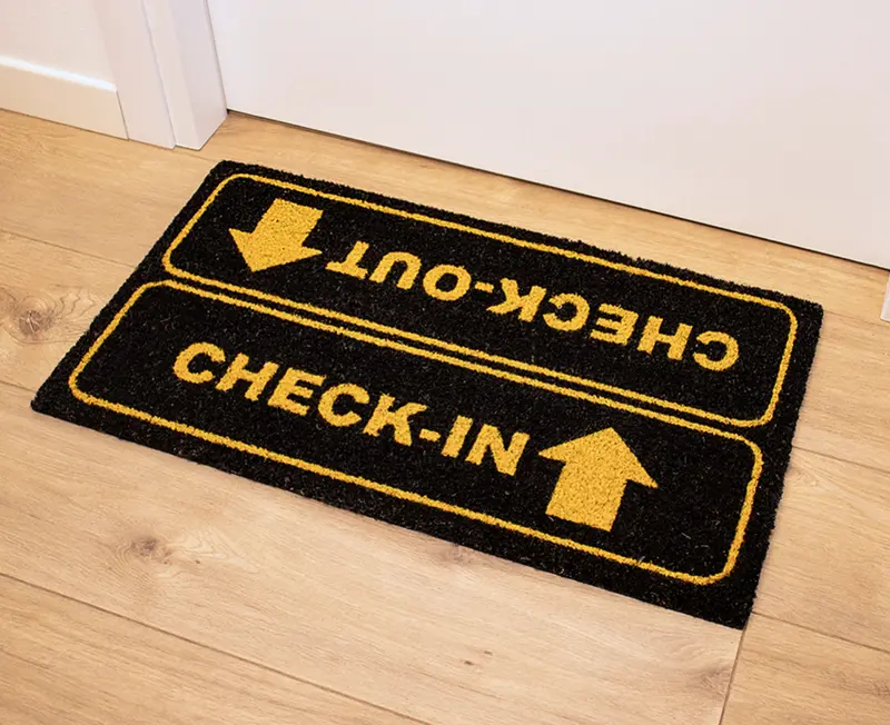Zerbino "CHECK-IN CHECK-OUT" F TO 70x40x2 cm